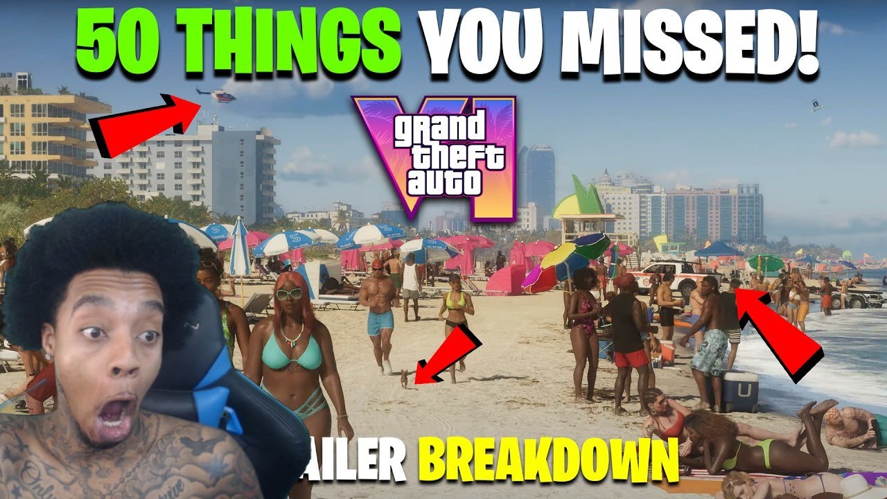 Reacting To 50 THINGS YOU MISSED IN THE GTA 6 TRAILER! GTA 6 Trailer FULL ACCURATE Breakdown!
