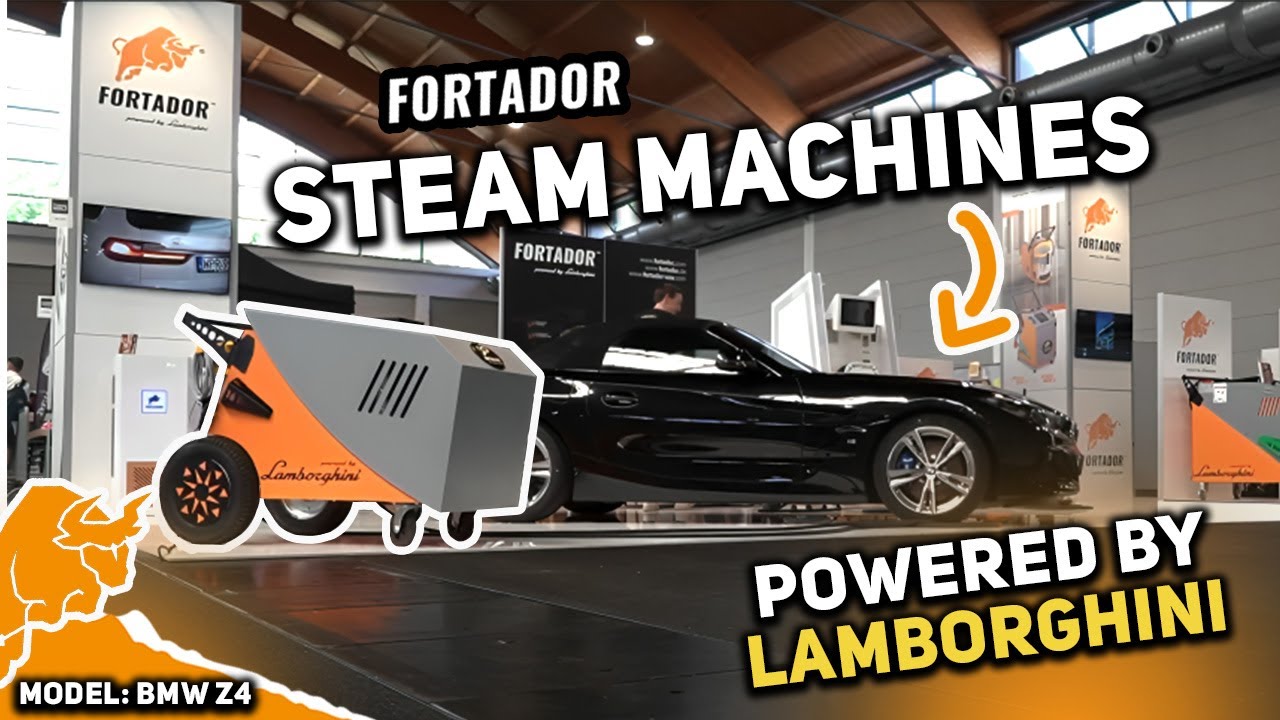 Fortador steam machines powered by Lamborghini taking care of BMW Z4