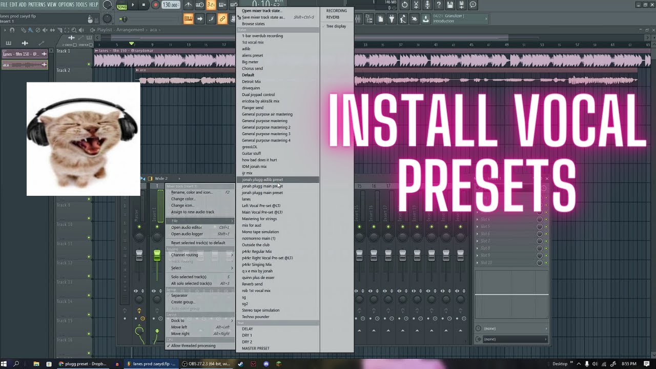 how to install vocal presets in FL Studio