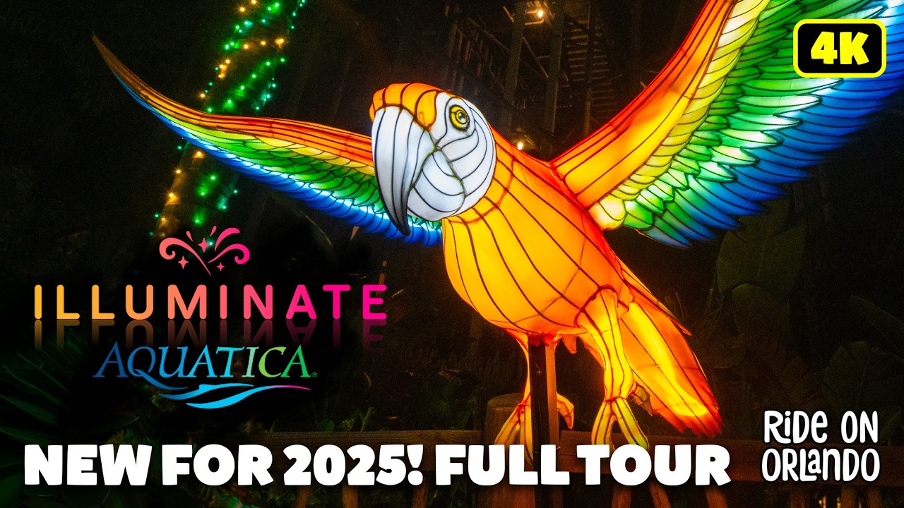 Illuminate в Aquatica Orlando — полный тур по новому праздничному фестивалю фонарей