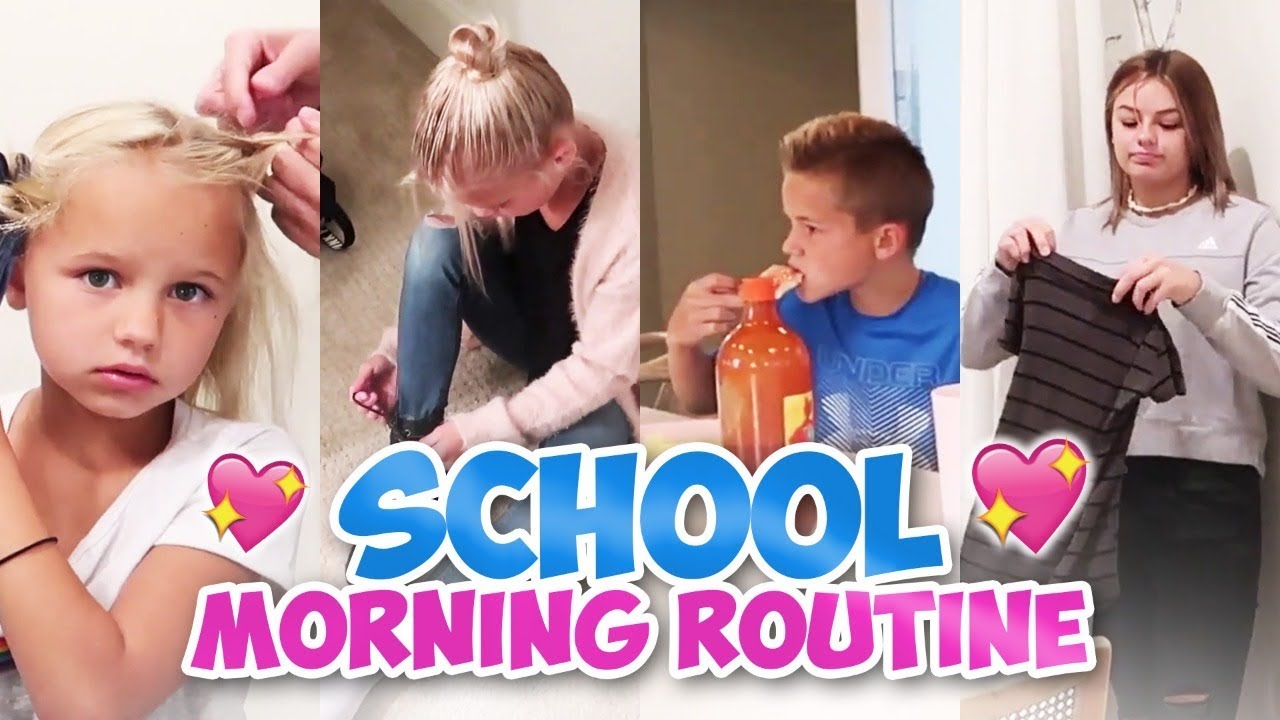 SCHOOL MORNING ROUTINE WITH 4 KIDS | THE LEROYS