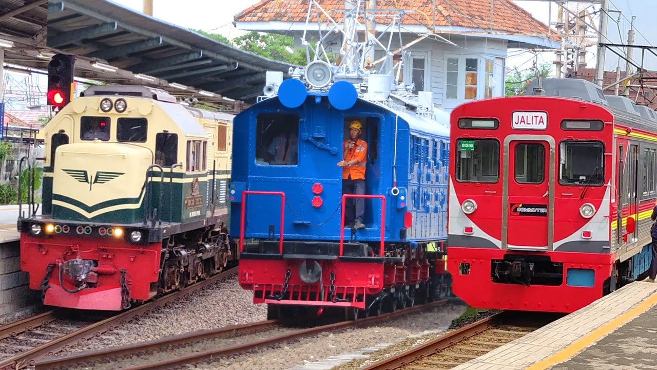 KERETA KRL TERTUA DI INDONESIA!! Parade 100 Tahun KRL : KRL JALITA, Lokomotif Bonbon, CC 201 Vintage