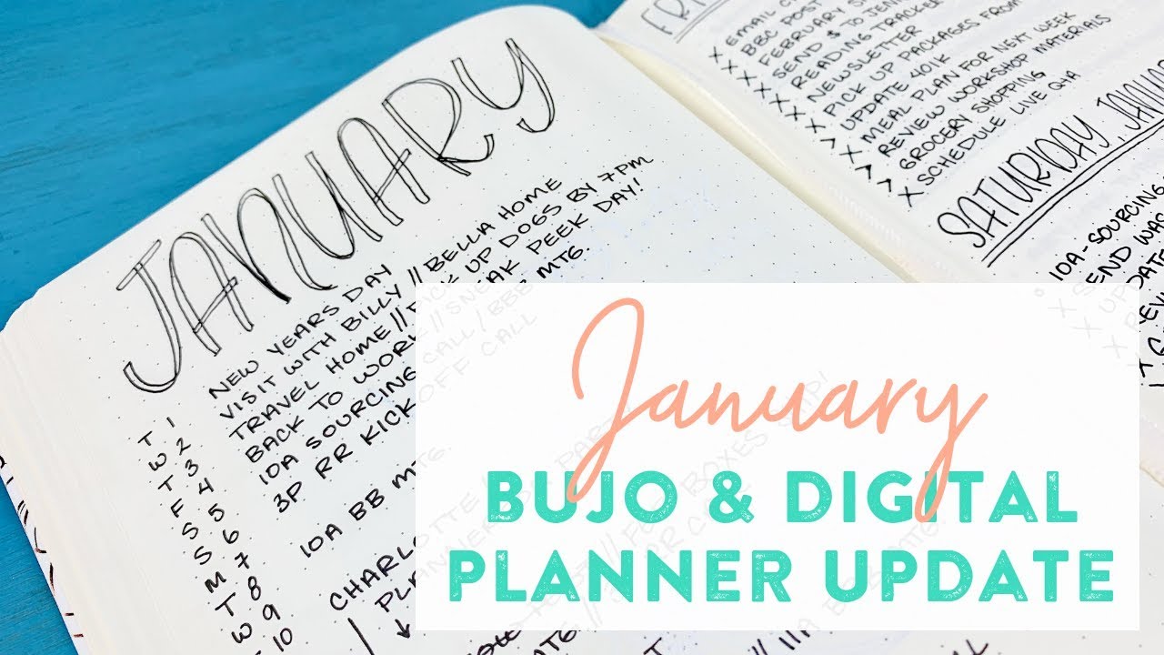 January 2019 Bullet Journal & Digital Planner Set Up