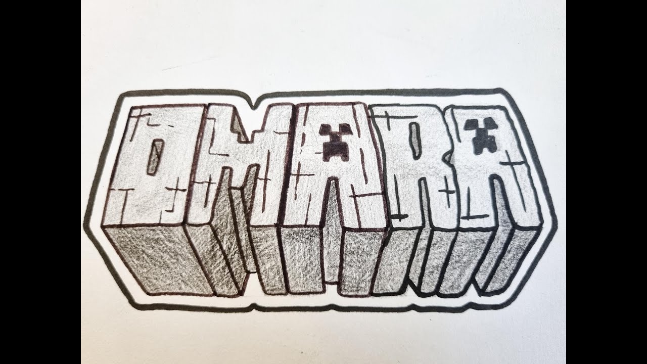 How to create a Minecraft style plaque for sketchbook  #font #logo #minecraft #tutorial #walkthrough