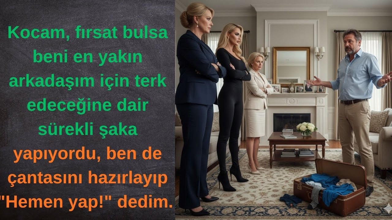 Kocam, eğer bir fırsatı olursa beni en yakın arkadaşı için terk edeceğini şaka yollu söyledi.
