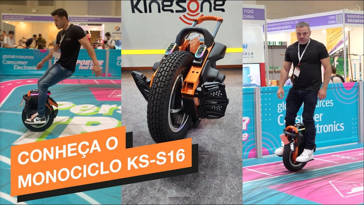 O novo monociclo elétrico com suspensão, som bluetooth e aro 16 da KingSong - conheça o KS-S16.
