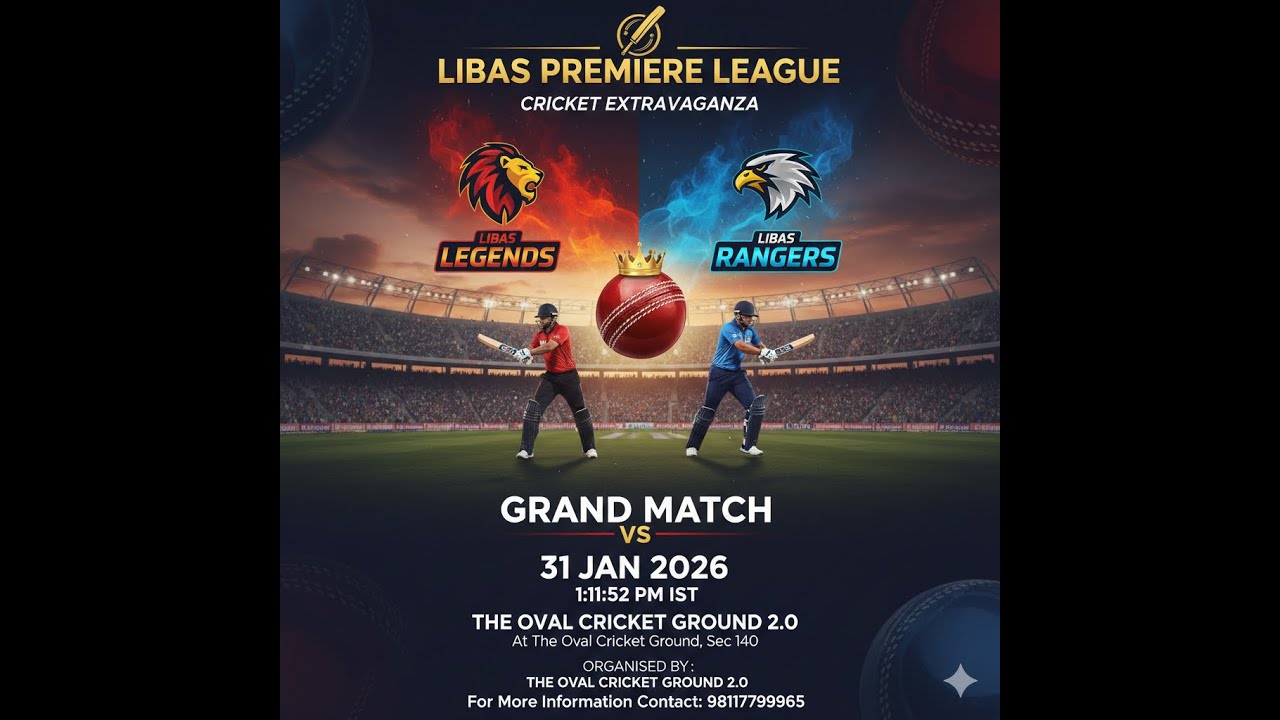 Libas Legends VS LibasRangers (Libas Premiere League ) Organised by The Oval
