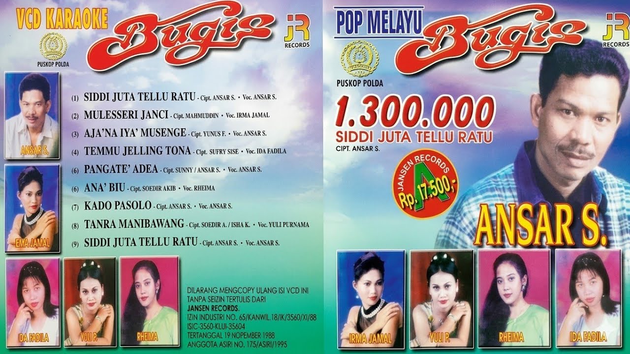 Karaoke Vcd Pop Melayu Bugis 1.300.000 (Full Album)