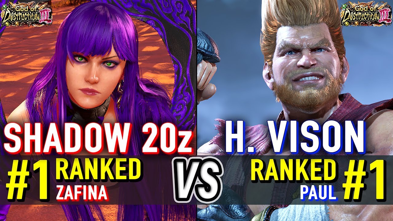 T8 🔥 SHADOW 20z (#1 Ranked Zafina) vs HARADA'S VISION (#1 Ranked Paul) 🔥 T8 High Level Gameplay
