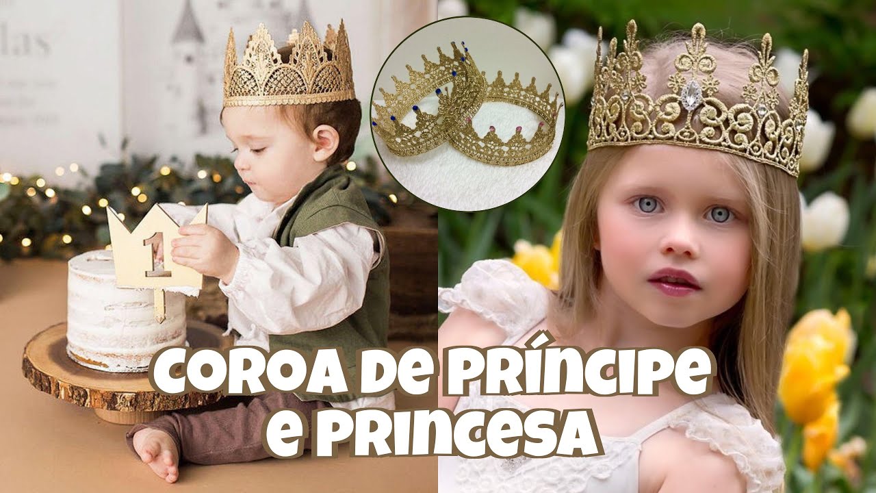 COROA DE PRÍNCIPE E PRINCESA (prince and princess crown) - FAÇA VOCÊ MESMO