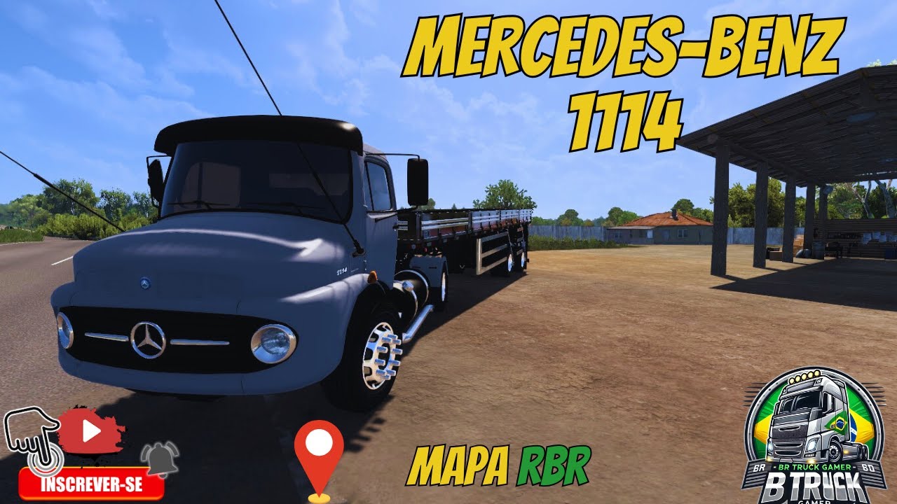 🔥 MERCEDES-BENZ 1114 NO MAPA RBR! RAIZ NA ESTRADA, VIAGEM PESADA NO ETS2 🚛💨