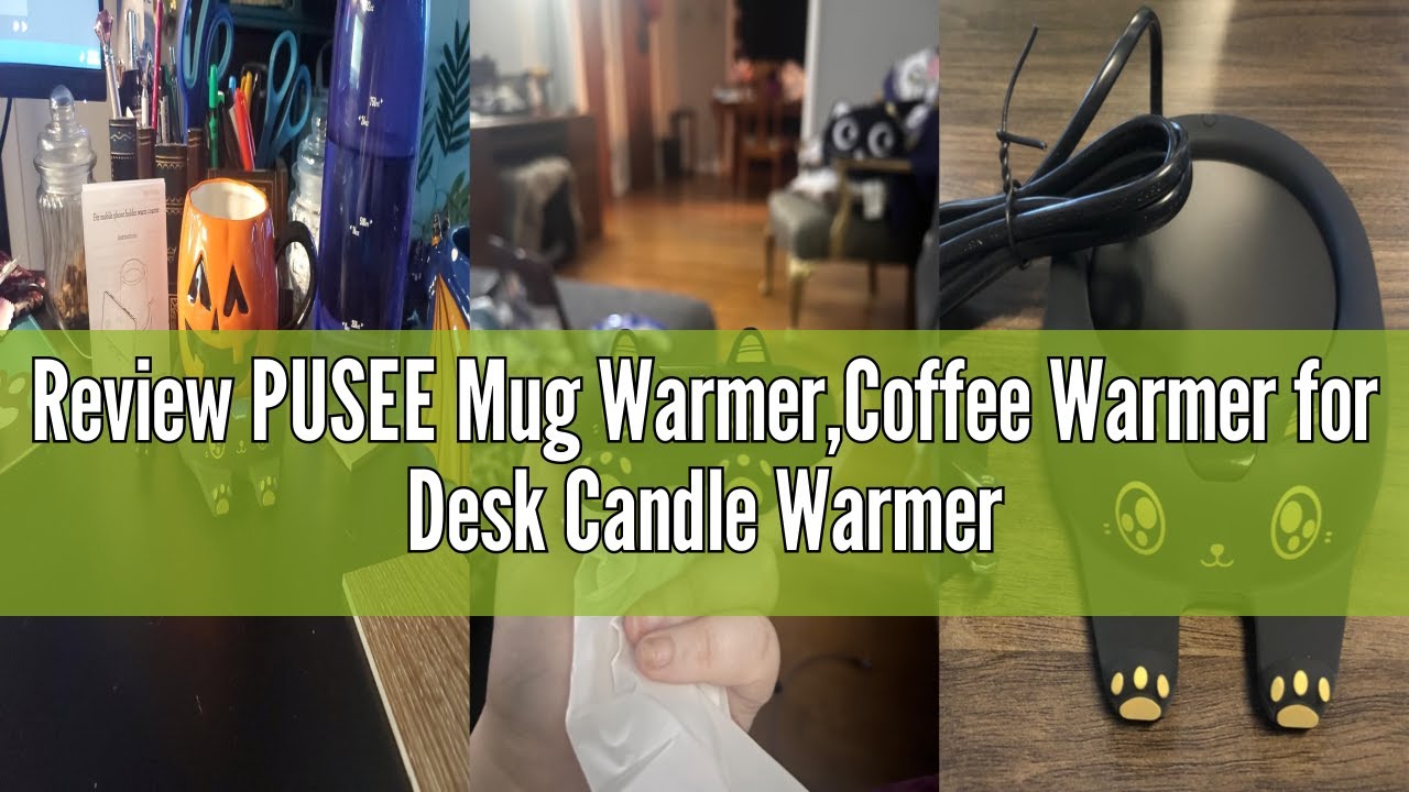 Review PUSEE Mug Warmer,Coffee Warmer for Desk Candle Warmer Auto Shut Off,Coffee Cup Warmer with 3