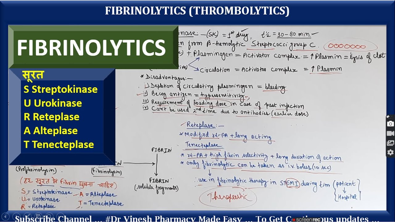 Fibrinolytics (Thrombolytics): English