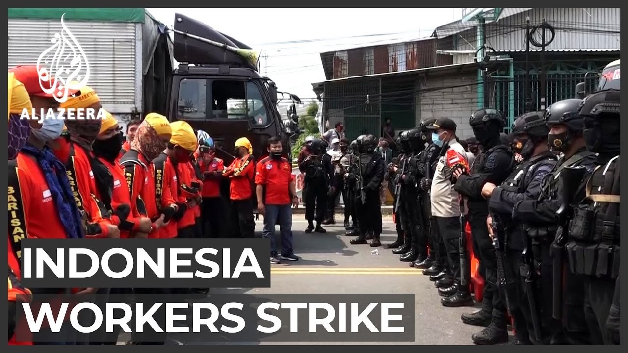Indonesia workers protest against 'exploitative' new law