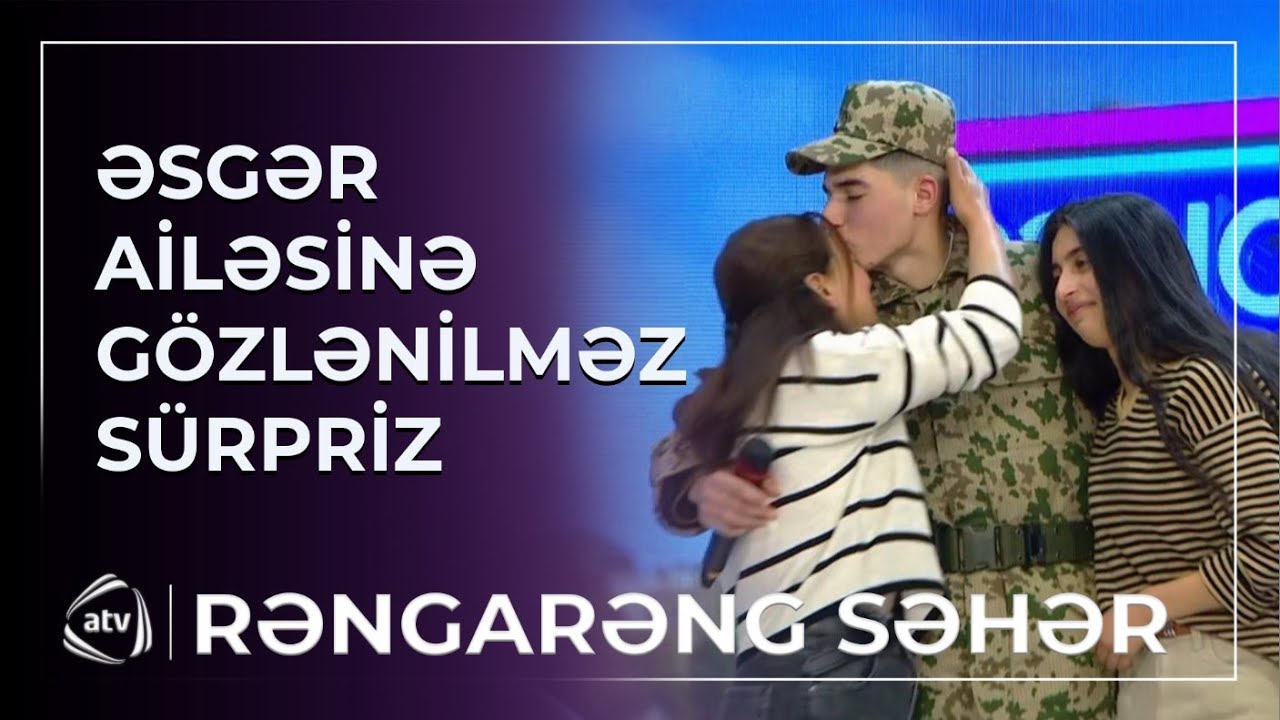 Canlı efirdə əsgər ailəsinə SÜRPRİZ EDİLDİ / Rəngarəng Səhər