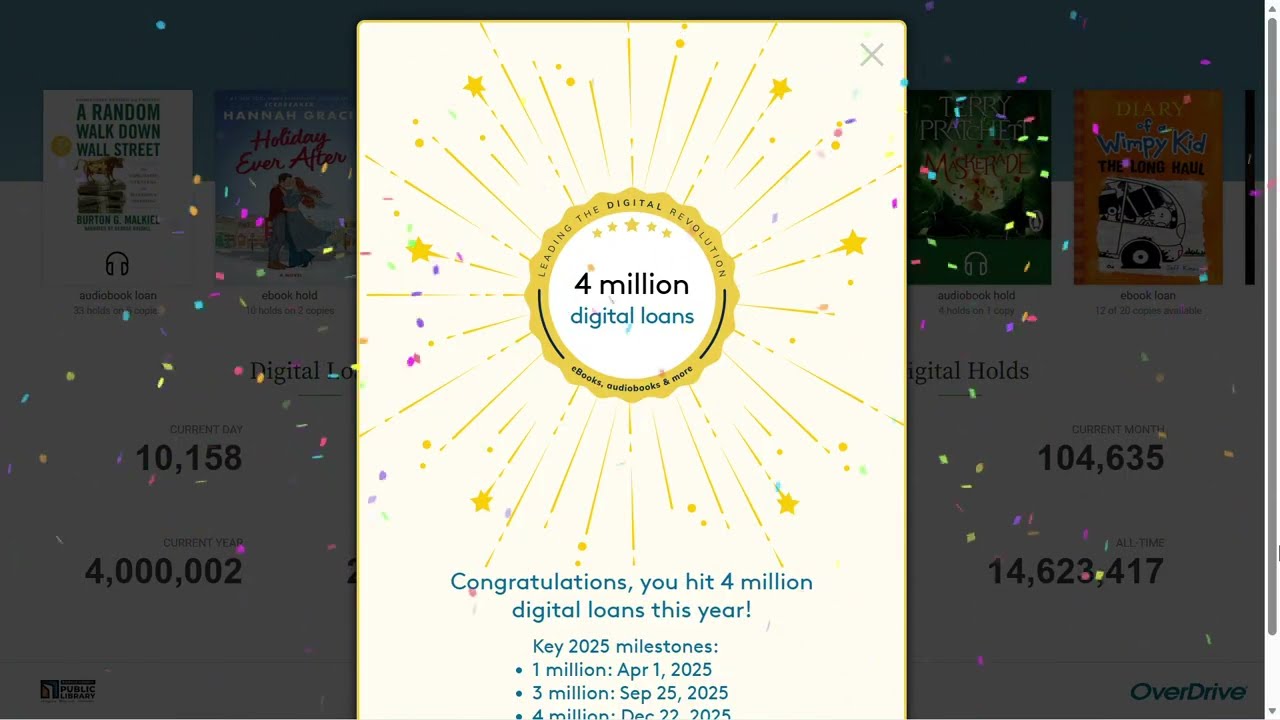 Happy 4 Million from Fairfax County Public Library!