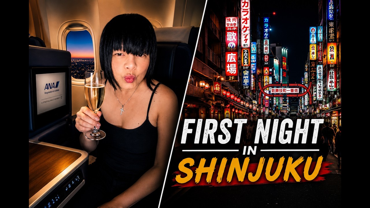 POV: LAX to Tokyo | Lounge, Narita Arrival & Shinjuku Night Walk