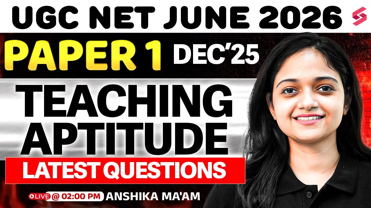UGC NET PAPER 1 | Teaching Aptitude For UGC NET JUNE 2026 | Teaching Aptitude Paper 1 Anshika Mam