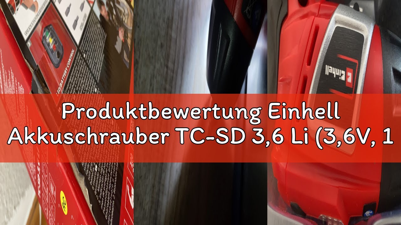 Produktbewertung Einhell Akkuschrauber TC-SD 3,6 Li (3,6V, 1300 mAh, 3 Nm Drehmoment, Drehgelenk im