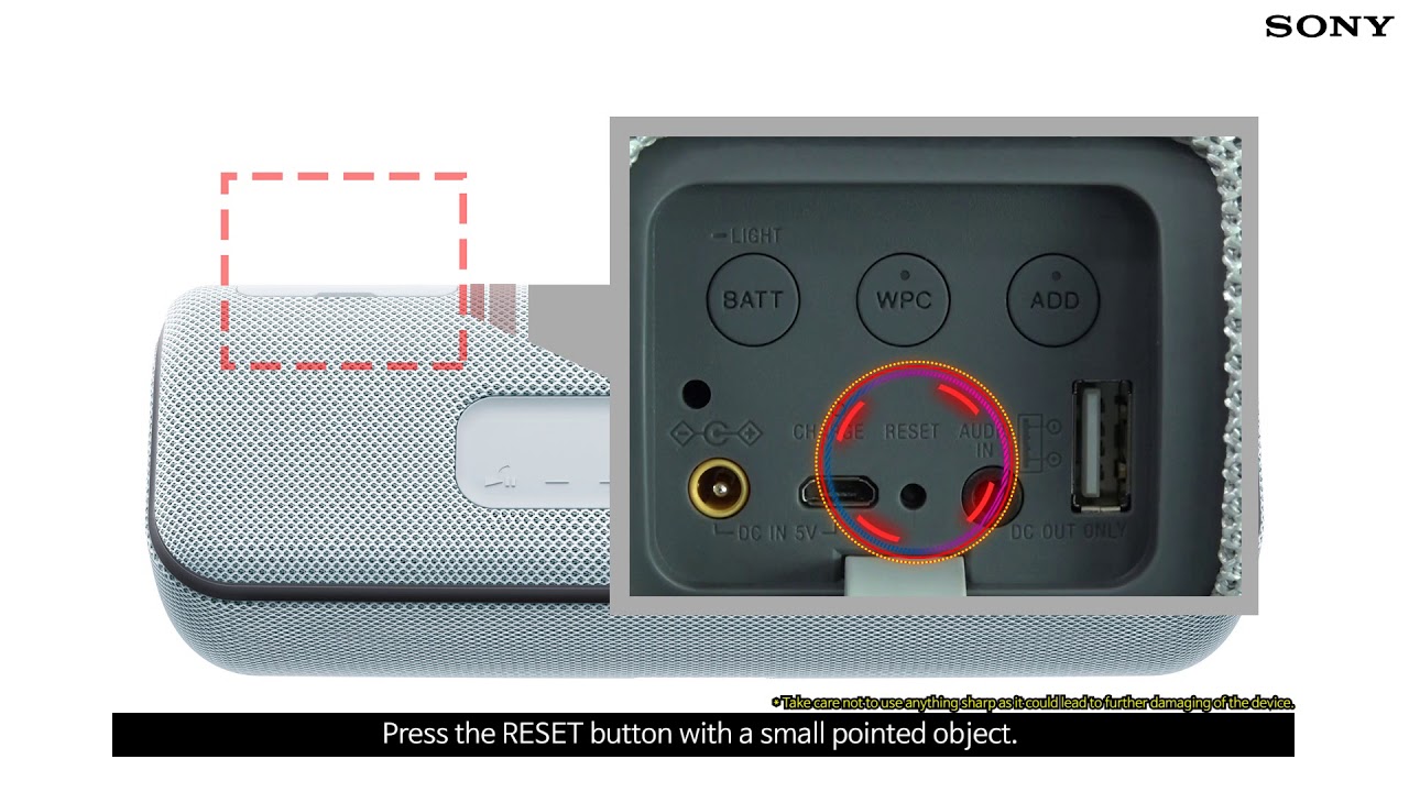 SRS-XB41 | Hard Reset or Factory Reset