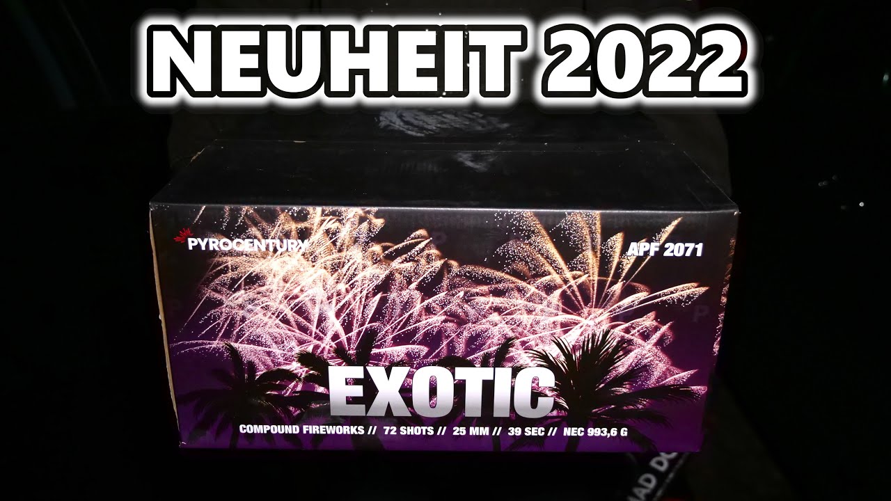 72 Schuss EXOTIC Pyrocentury - TOP VERBUND  [𝟰𝗞] | JJFireworks