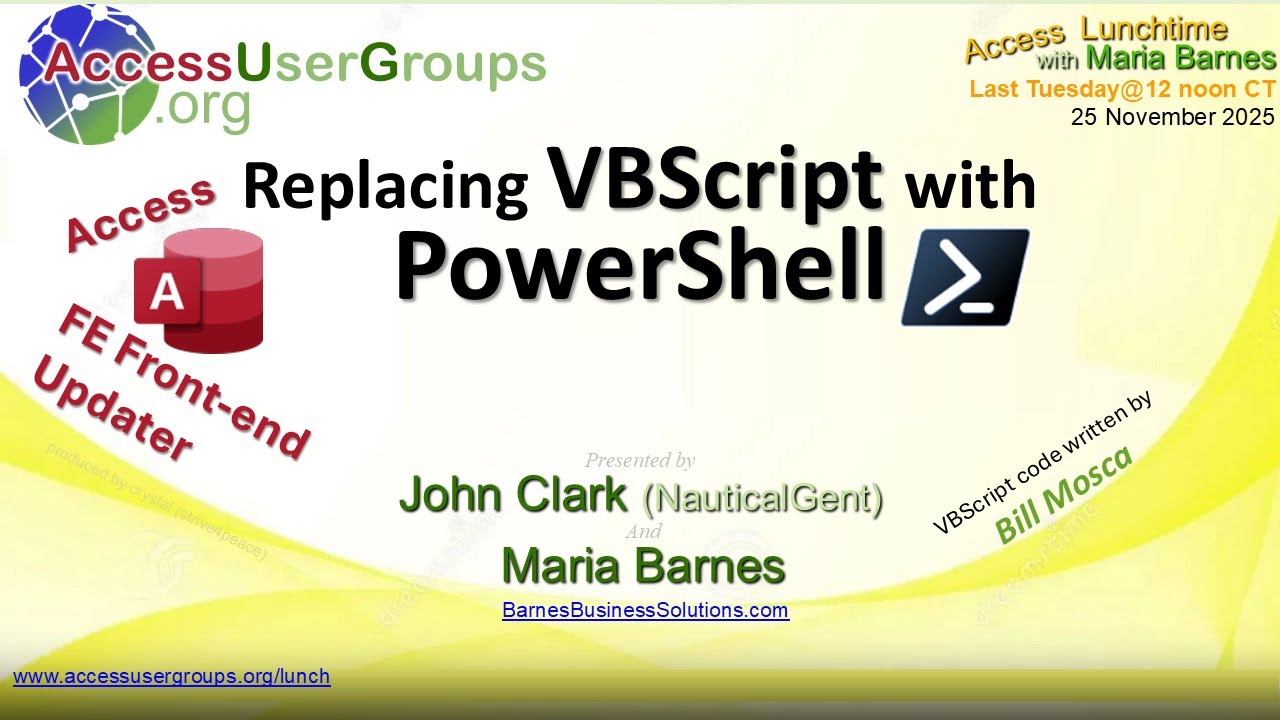 АЛ: Замена VBScript на PowerShell (авторы: Джон Кларк и Мария Барнс)