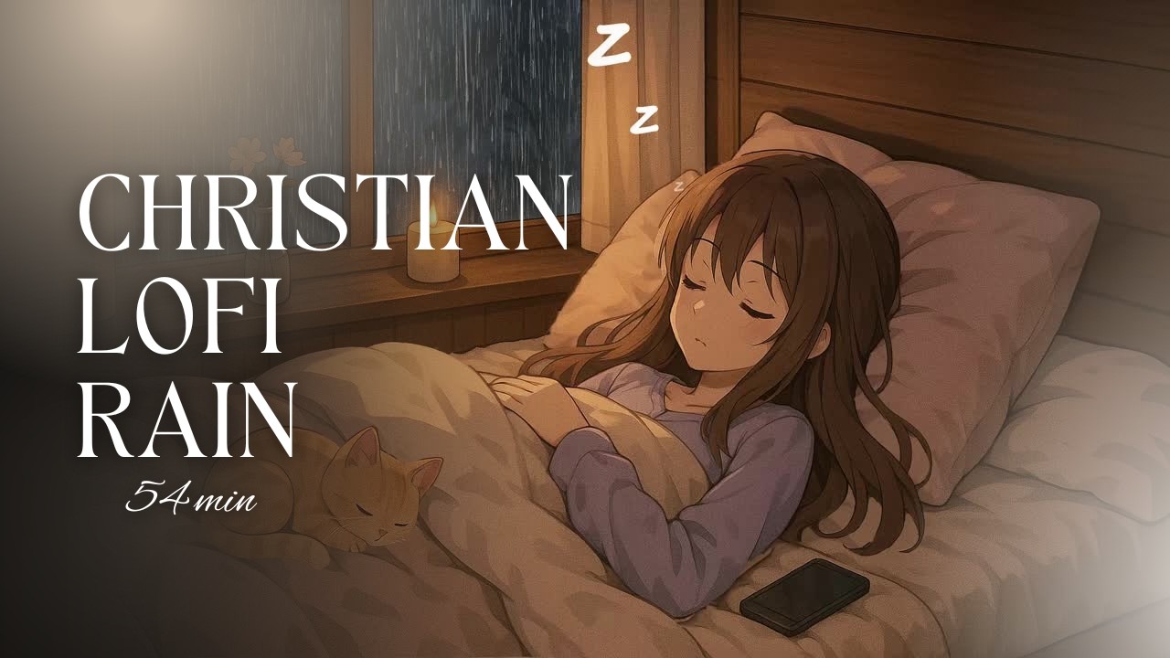 Relaxing Worship Lofi Rain 🌧️ 54 Min of Peaceful Christian Music for Rest & Prayer  (Matthew 11:28)