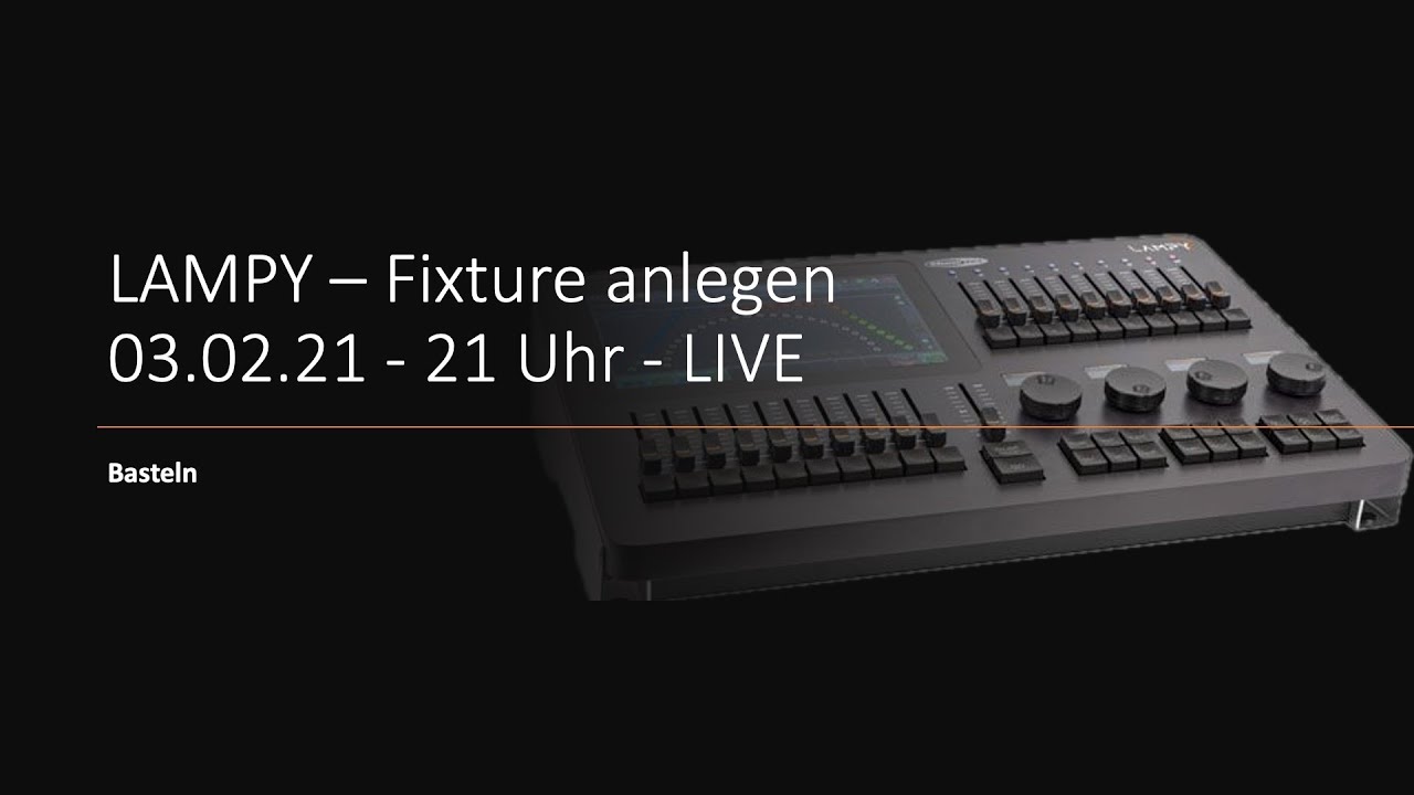 Showtec Lampy- Fixture anlegen