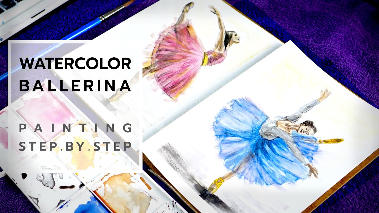 PAINTING BALLET DANCERS - with Watercolor - How to Paint a Ballerina Step by Step Tutorial