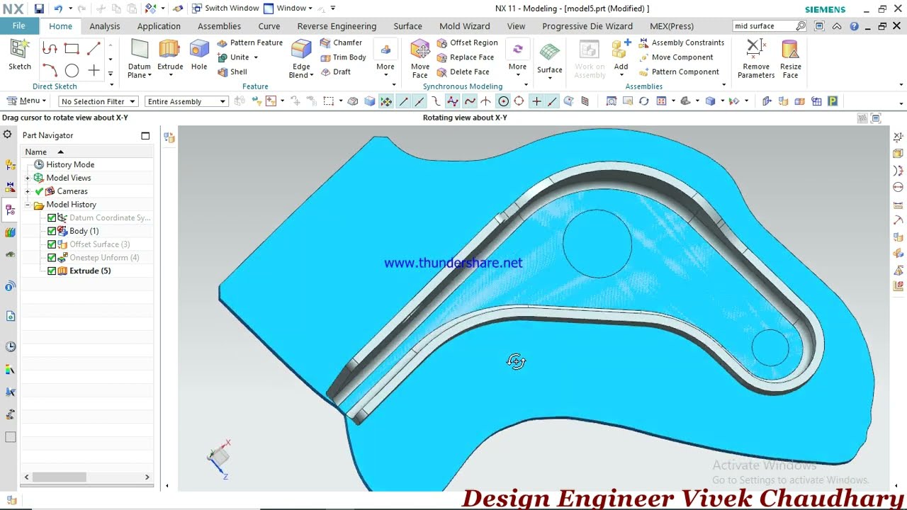 How to open a Blank size in nx