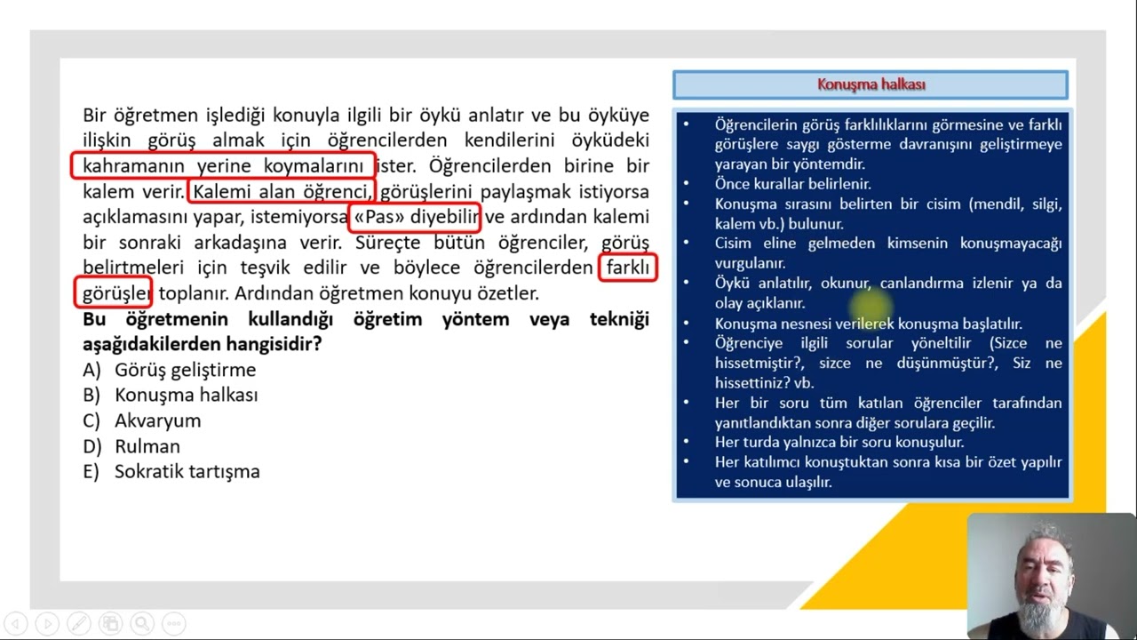 Öğretim İlke Yöntem ve Teknikleri Soru Çözümleri - 10