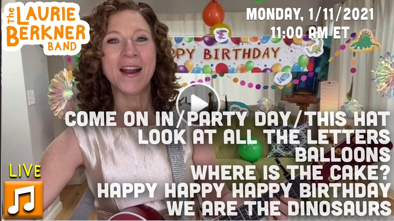 LIVE Berkner Break | January Birthday Party | Party Day, Look At All The Letters, Balloons Dinosaurs