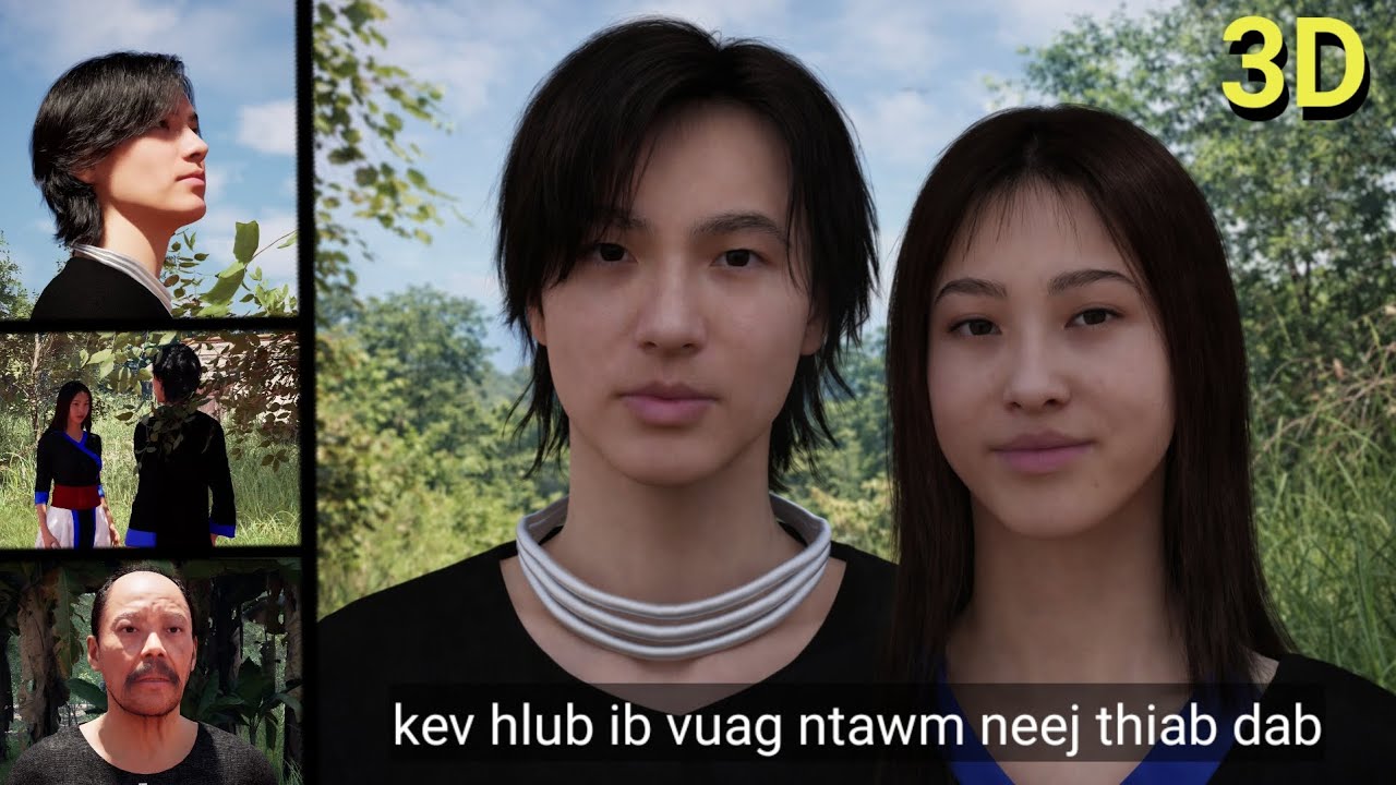 Kev hlub ib vuag ntawm neej thiab dab _ nam hmoob 3D