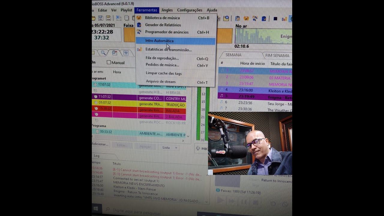 INTRODUÇÃO DE VINHETAS automática nas musicas da Playlist aleatória  do RÁDIO BOSS