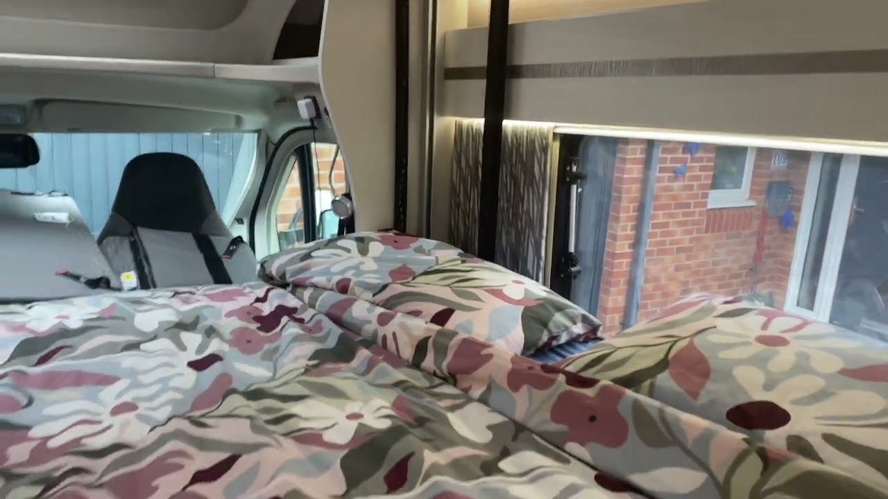 Swift escape 640 drop down bed ! How long  does it take ? 