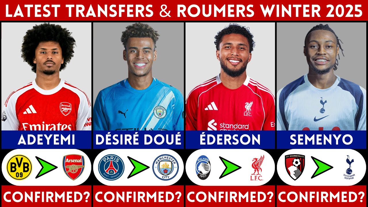 🚨 LATEST CONFIRMED TRANSFER NEWS AND RUMOURS WINTER 2026 | DOUE, SEMENYO, EDERSON, ADEYEMI.......