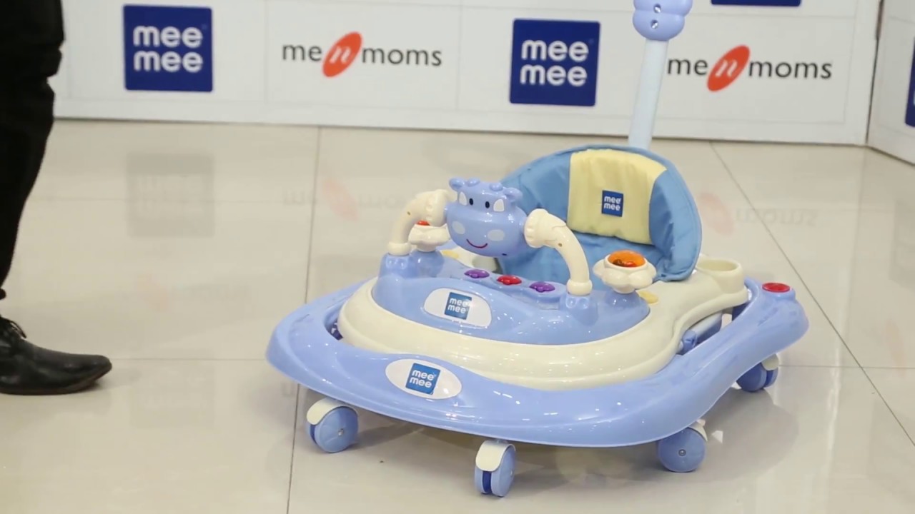 Mee Mee Baby Walker with Adjustable Height and Push Handle Bar