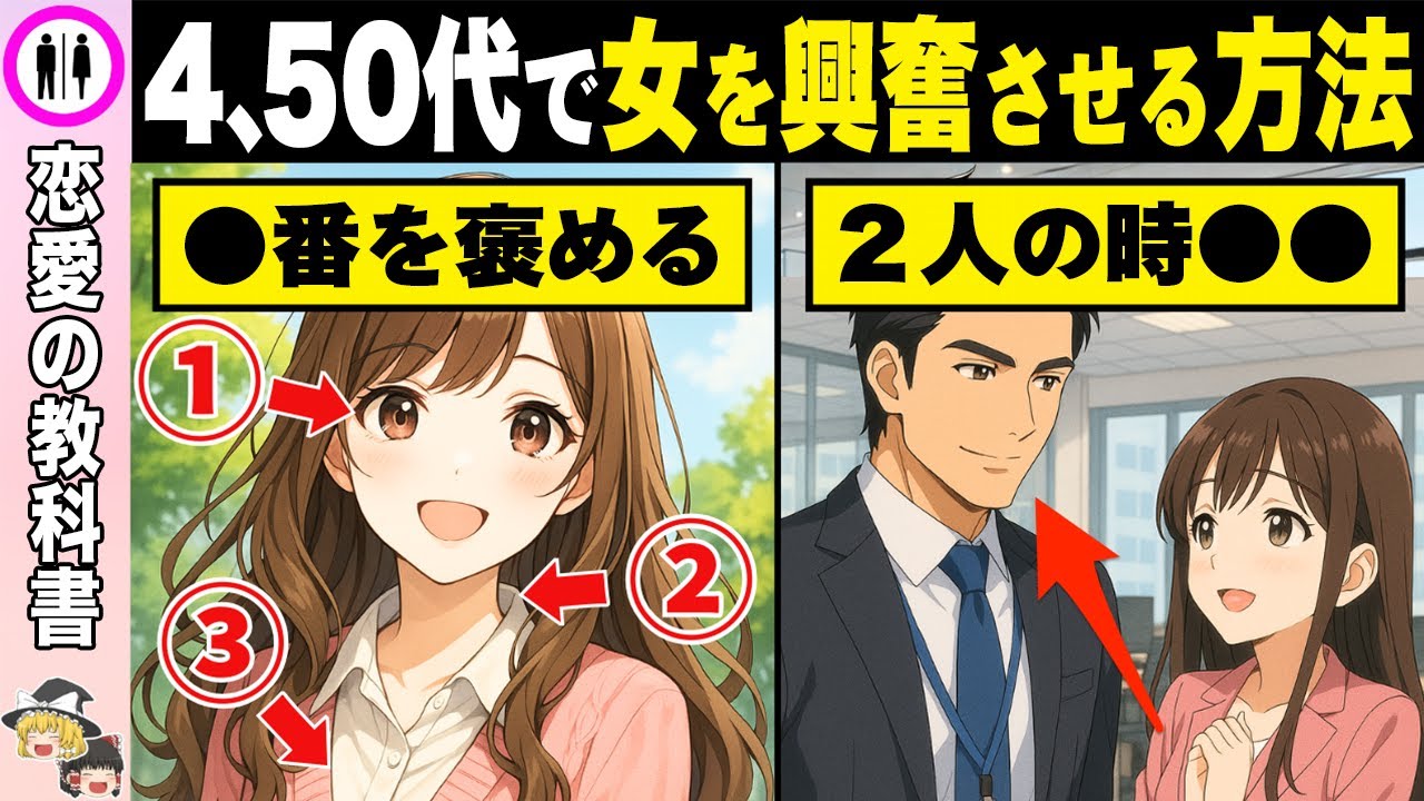 若い人が落ちる４、５０代のテクニック【恋愛心理学/恋愛雑学】