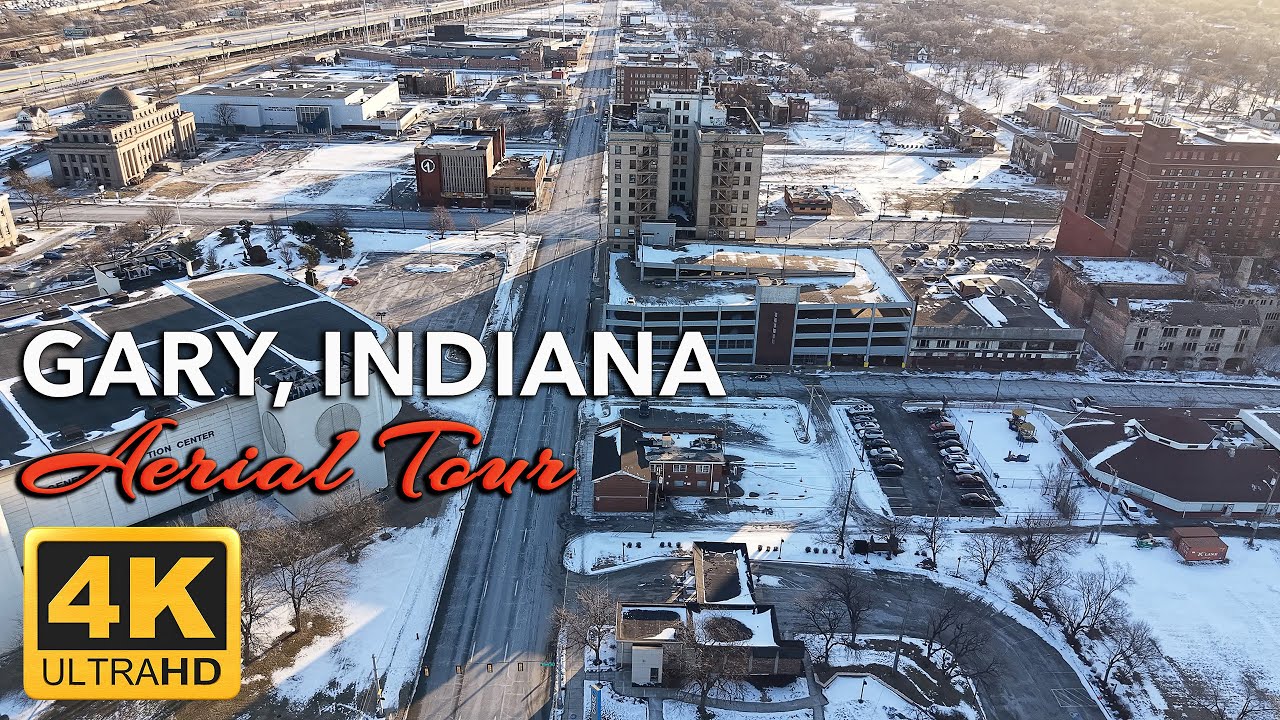 Gary, Indiana from Above | Winter Silence Over a Once-Mighty City