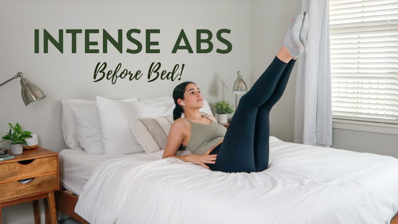 3 min IN BED INTENSE ABS WORKOUT l Before Bed Workout