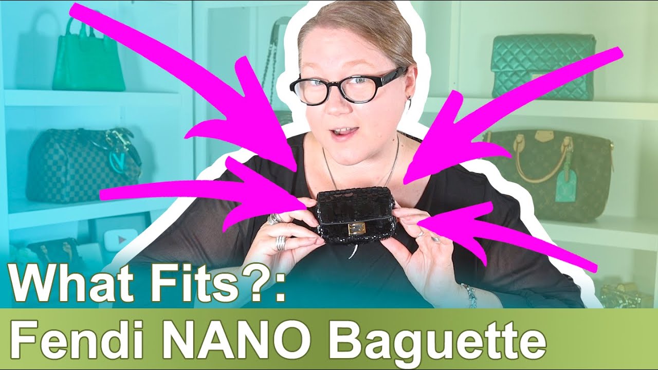 What Fits in the FENDI Nano Baguette with Sequins? || Autumn Beckman