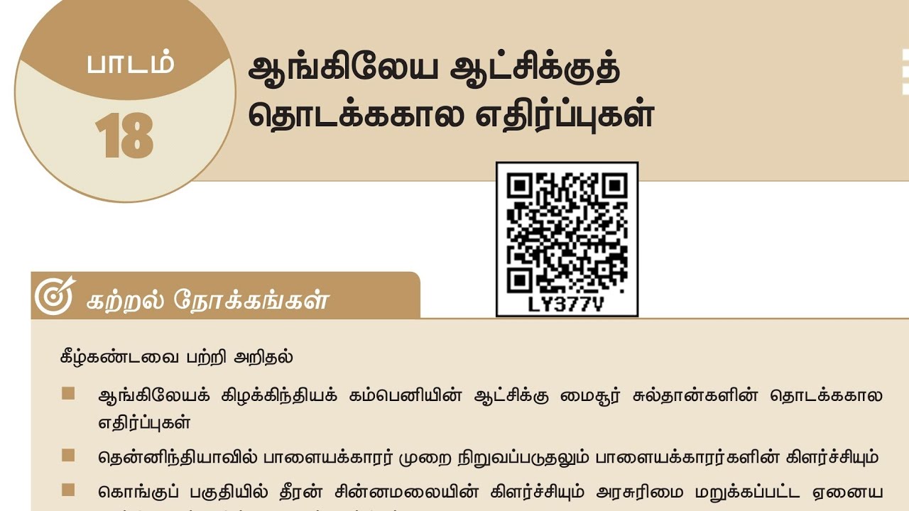 +1 History Lesson-18 Part-3 (1730-1799) பகோடா பிரச்சினை