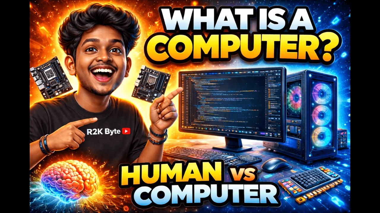 Computer Basics Explained 💻 | What Is a Computer? 🤔 Human vs Computer 🔥🧠