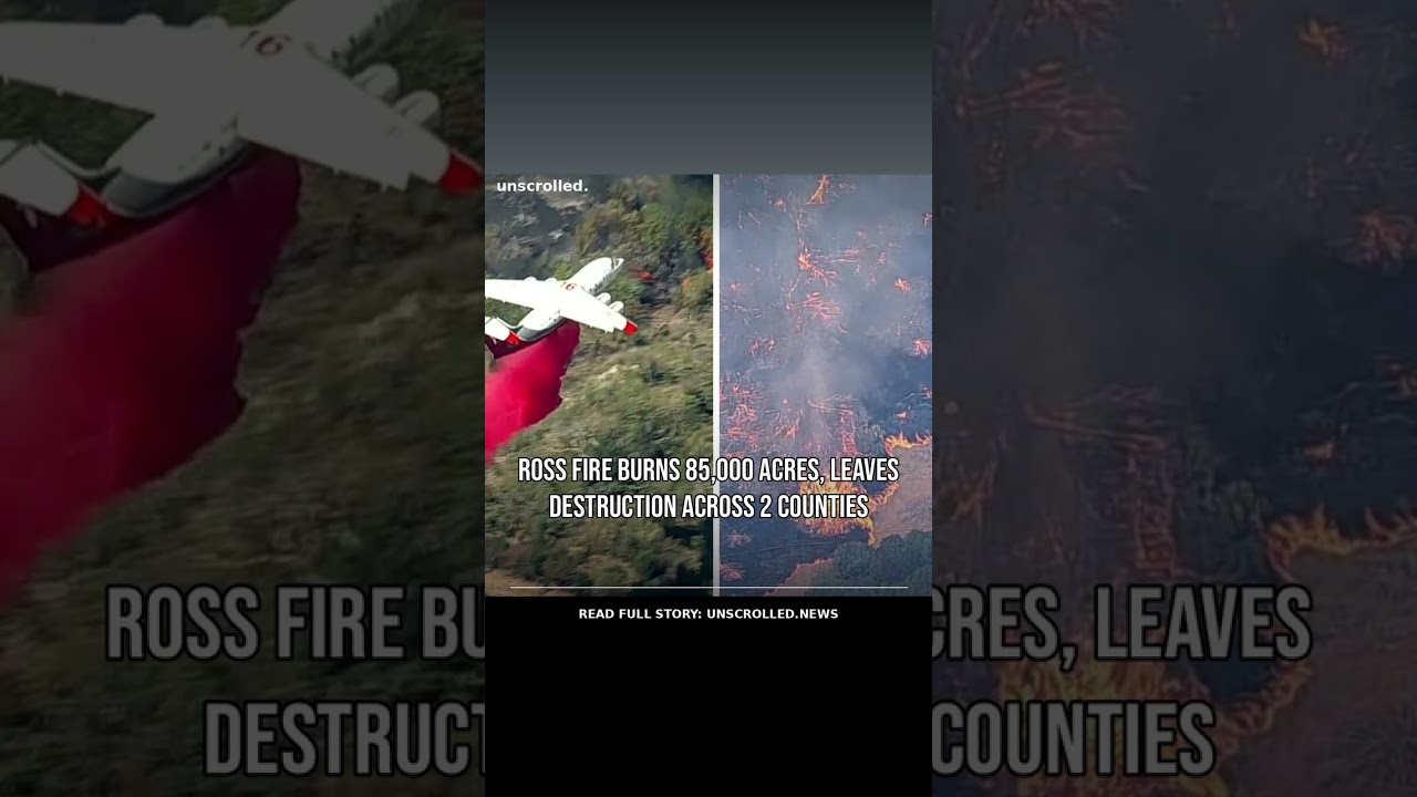 Ross Fire burns 85,000 acres, leaves destruction across 2 counties #Shorts
