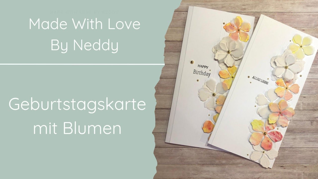 Geburtstagskarte mit Blumen