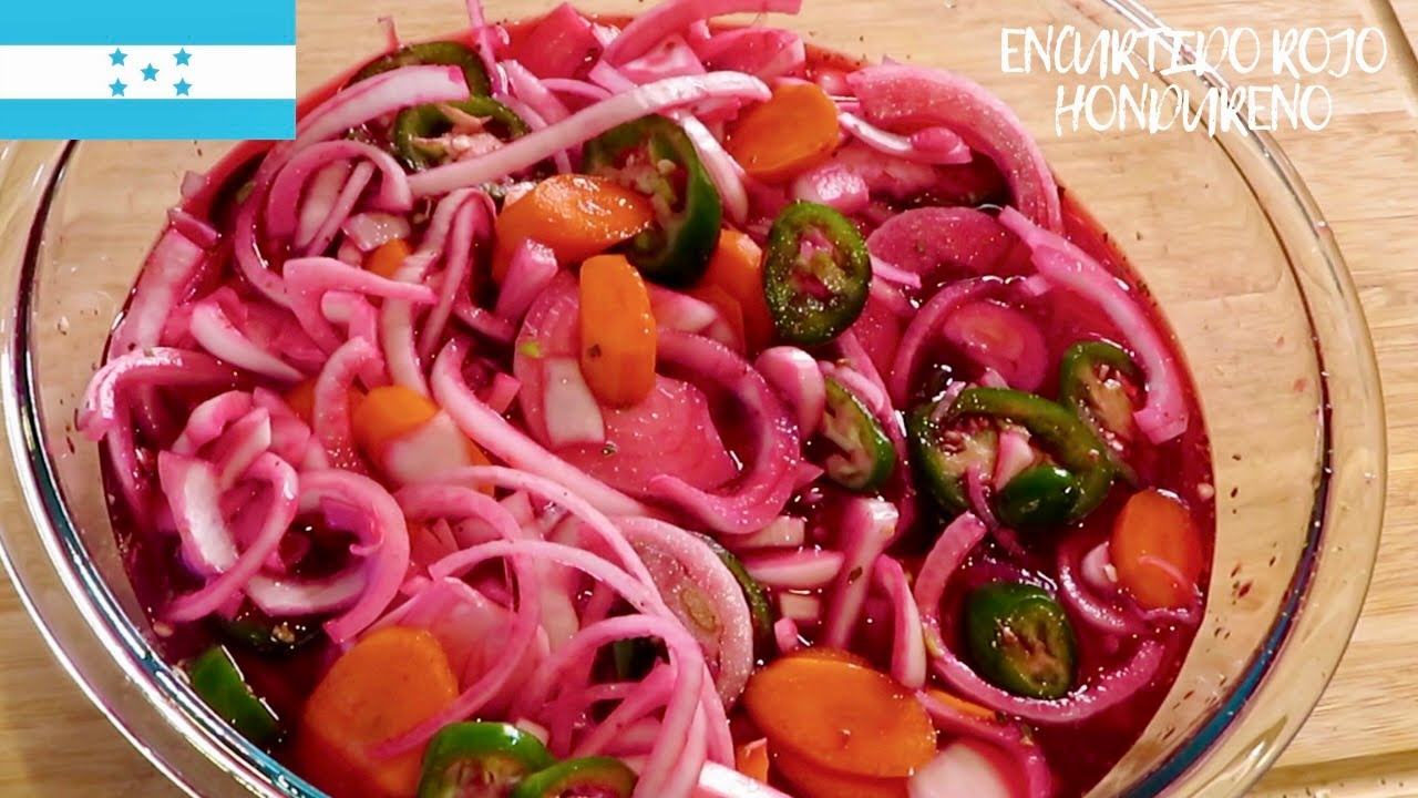 Como Hacer Cebollas &oacute; Chiles en Vinagre |Encurtido Rojo Hondure&ntilde;o |La forma m&aacute;s r&aacute;pida!