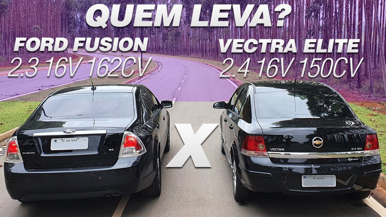 FUSION 2.3 16V 162CV VS VECTRA 2.4 16V 150CV - QUAL SEDAN ANDA MAIS?