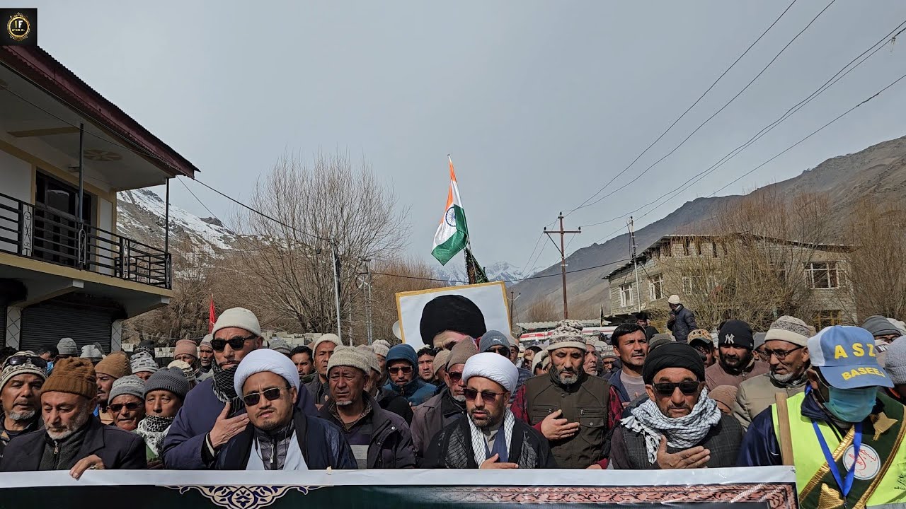 Thousands Join 7th Day Mourning Procession in Sankoo, Kargil.