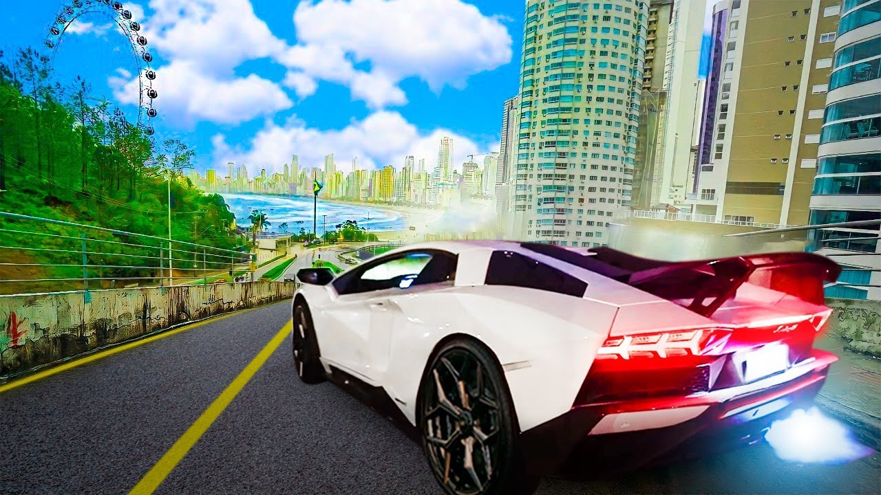 Vou BUGAR TUDO com a LAMBORGHINI AVENTADOR na PRAIA