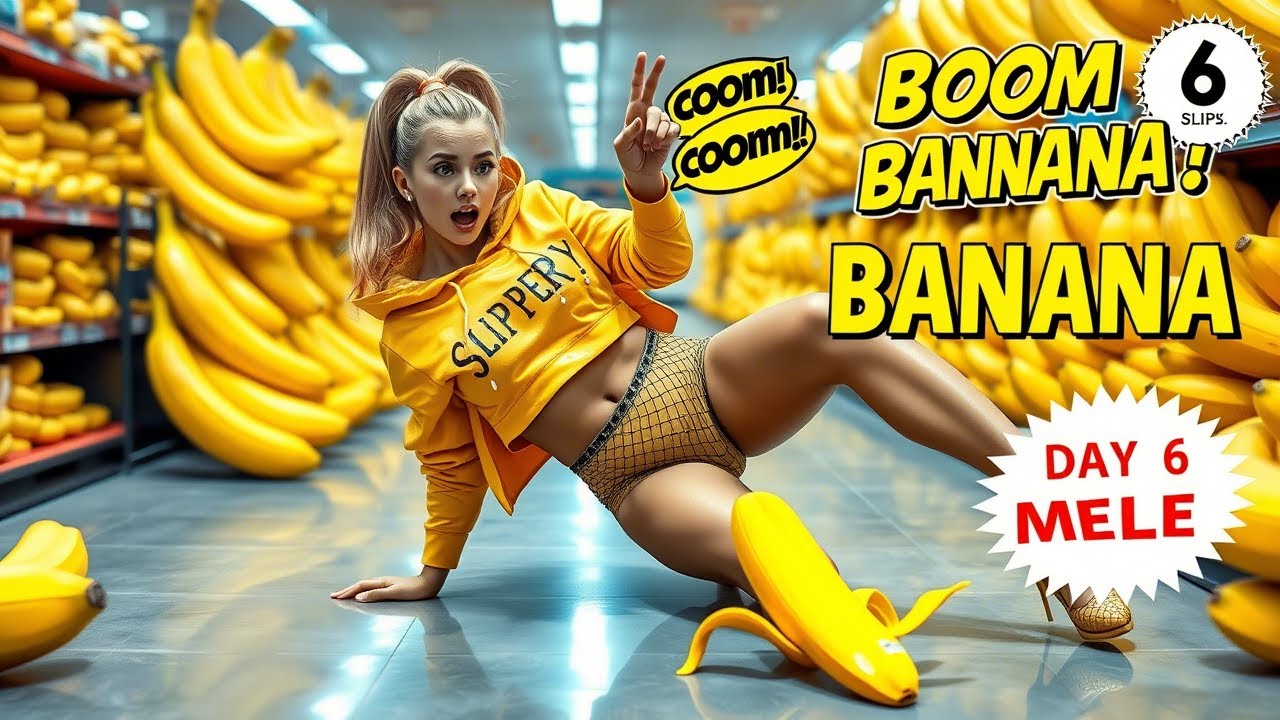 Boom Boom Banana 🍌🔥 | Viral Meme Song Day 6 | TikTok Hookline Reels | Don’t Slip On It 😂